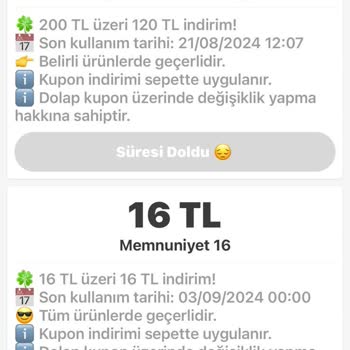 Trendyol Dolap 16 TL Değeri Var
