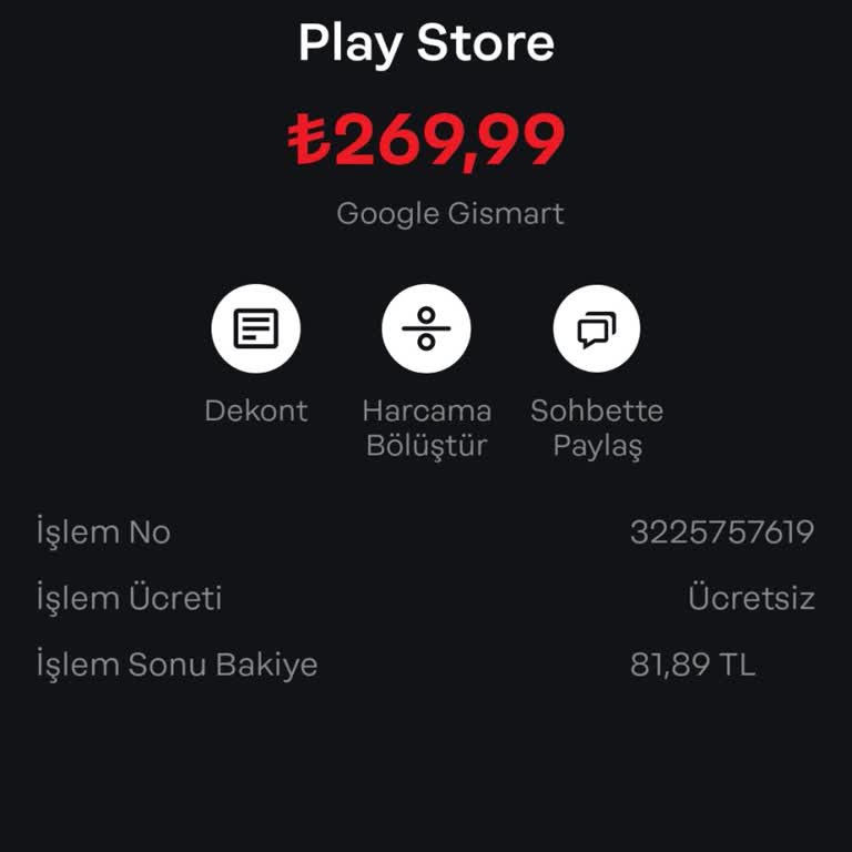 Gismart İzinsiz Harcama Yapılması