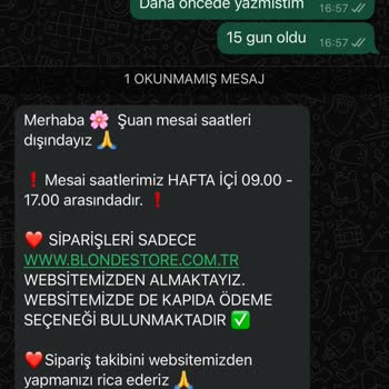 Blonde Store Siparişim Gönderilmiyor Ve Asla Kendilerinle İletişime Geçemiyorum