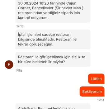 Migros Yemek Müşteri Temsilcisi Hizmet Değerlendirmesi