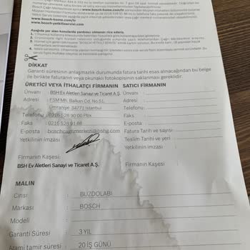 Bosch Marka Buzdolabı Arıza