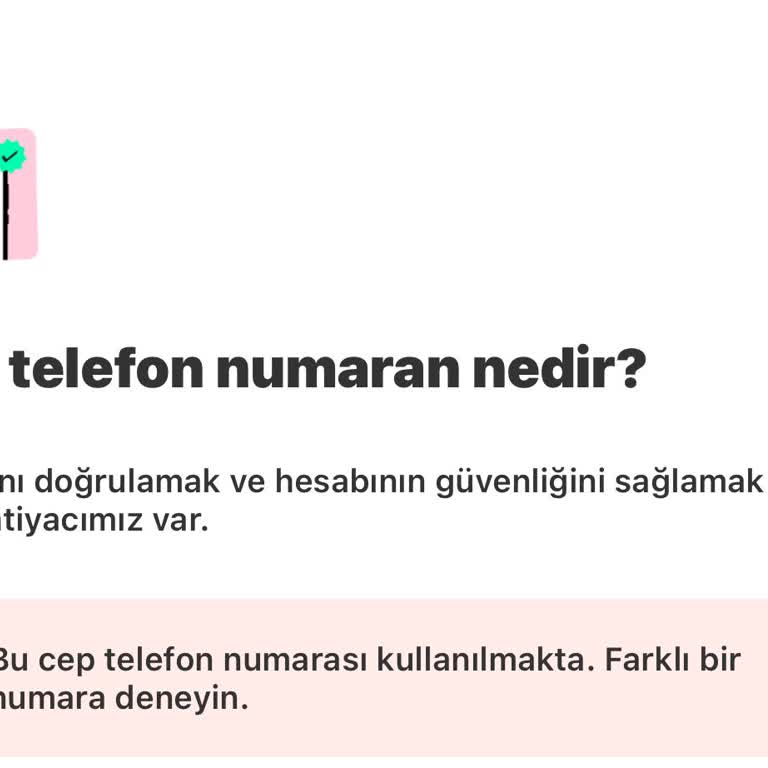 Yemeksepeti Numaramın Kayıtlı Olması Uyarısı