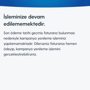 Turkcell Superonline Mobil Uygulama Tarife Yenilenmiyor.