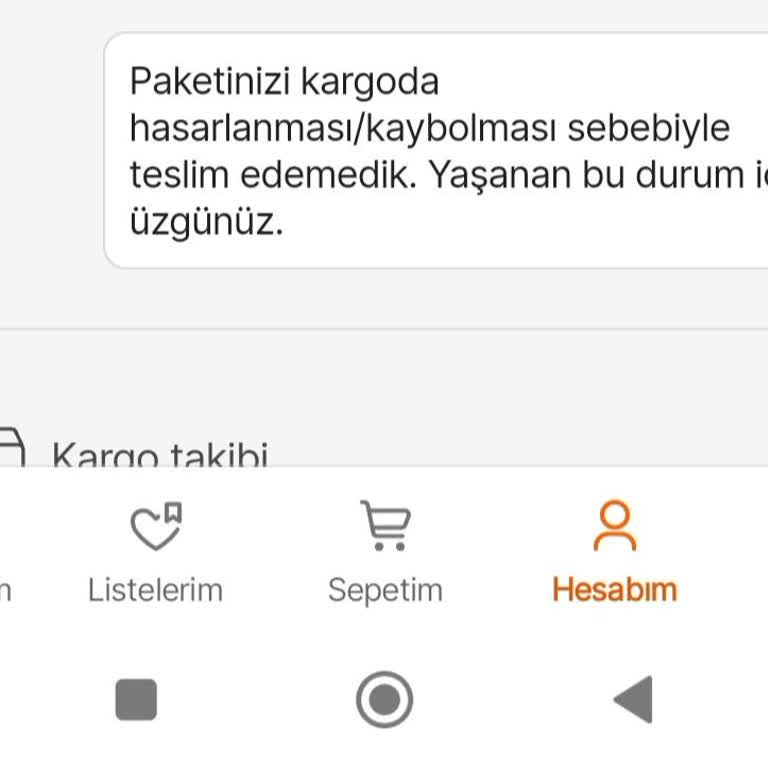 hepsiJET Ürünlerimin Kargoda Hasar Görmesi