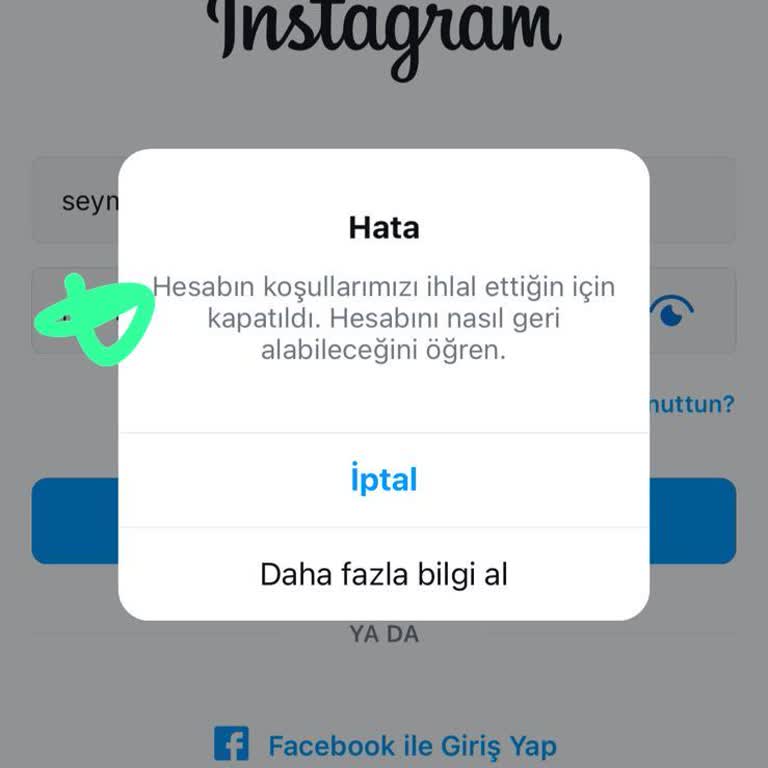 Instagram Hesabım Açılır Açılmaz Kapandı