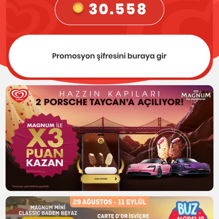 Algida Marketlerden Biriken Puanları Harcayamıyoruz.