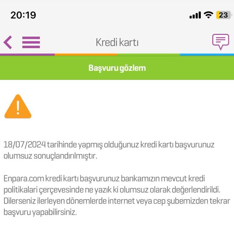 Yüksek Gelir Ve İyi Findeks Puanına Rağmen Enpara'dan Kredi Kartı Alamıyorum!