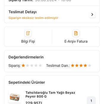 Migros Sanal Marketten Gelen Küflü Beyaz Peynir