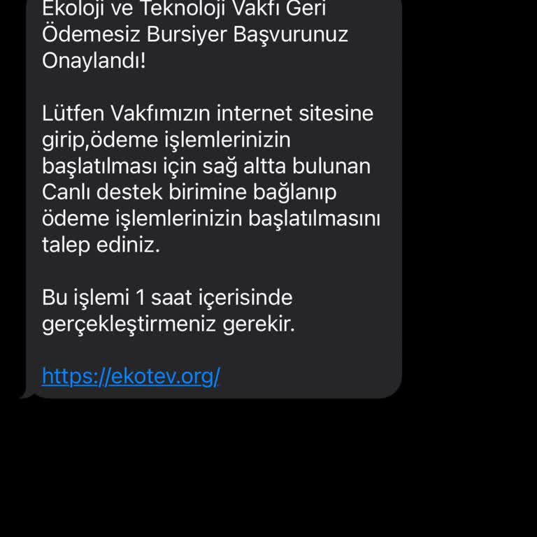 Çevre ve Teknoloji Vakfı (Burs) Ekoloji Ve Teknoloji Vakfı Burs Yalanı