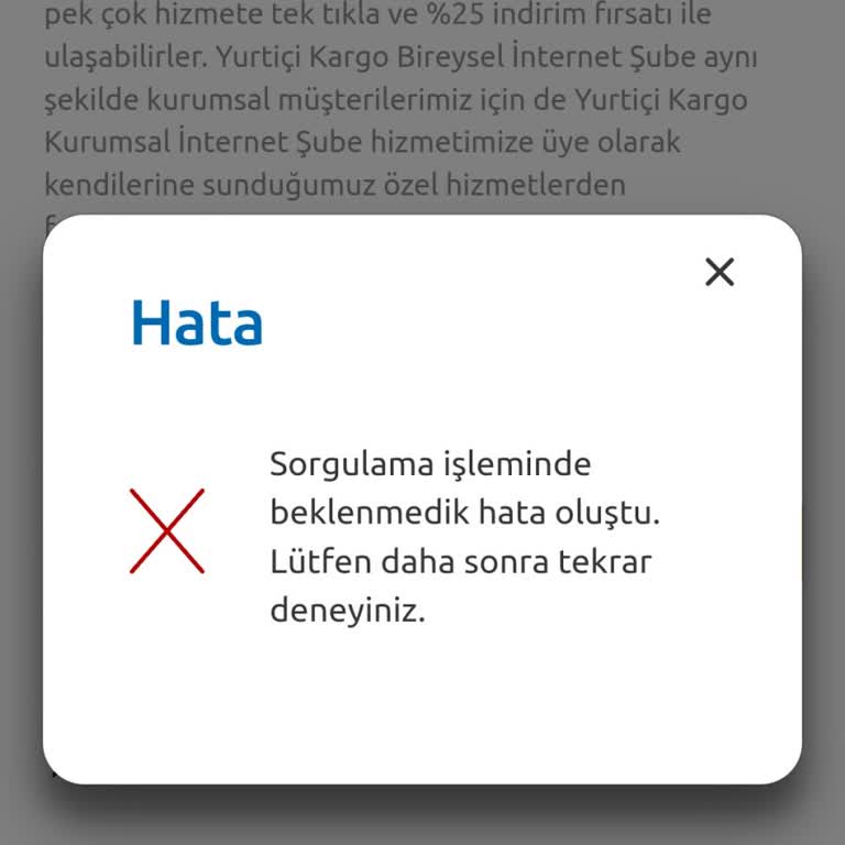 Yurtiçi Kargo Takip No Sorunu