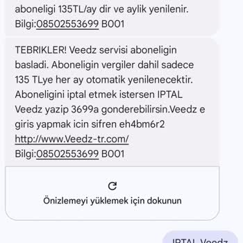 Veedz-tr.com Haksız Üyelik Ve Fatura Yansıması Sorunu