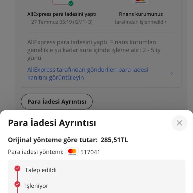 Aliexpress Para İadesi Yapılmaması
