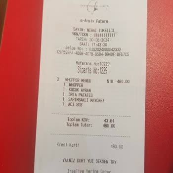 Burger King Oksijen Kuzey Tesisi Fiyasko