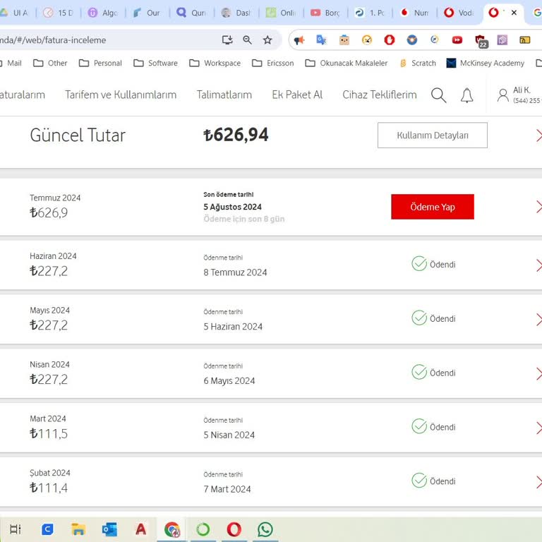 Vodafone Taahhüt İhlali ve Fahiş Fatura Şoku