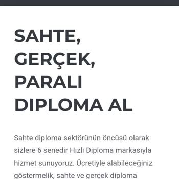 Replika Diploma İnternette Bulunan Her Sayfa Engelliyor