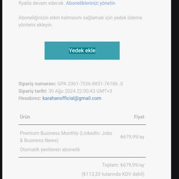 Linkedin Bilgilendirme Eksikliği Ve İstenmeyen Üyelik Ücreti
