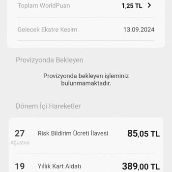 VakıfBank Risk Bildirim Ücreti - Alışveriş Faizi