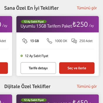 Vodafone 13 GB Tarifesinde Sorun Yaşıyorum