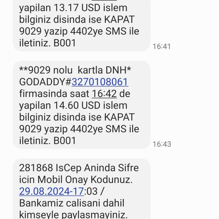 HostGator İş Bankası Hesabımdan Bilgim Dışında Yapılan İşlemler