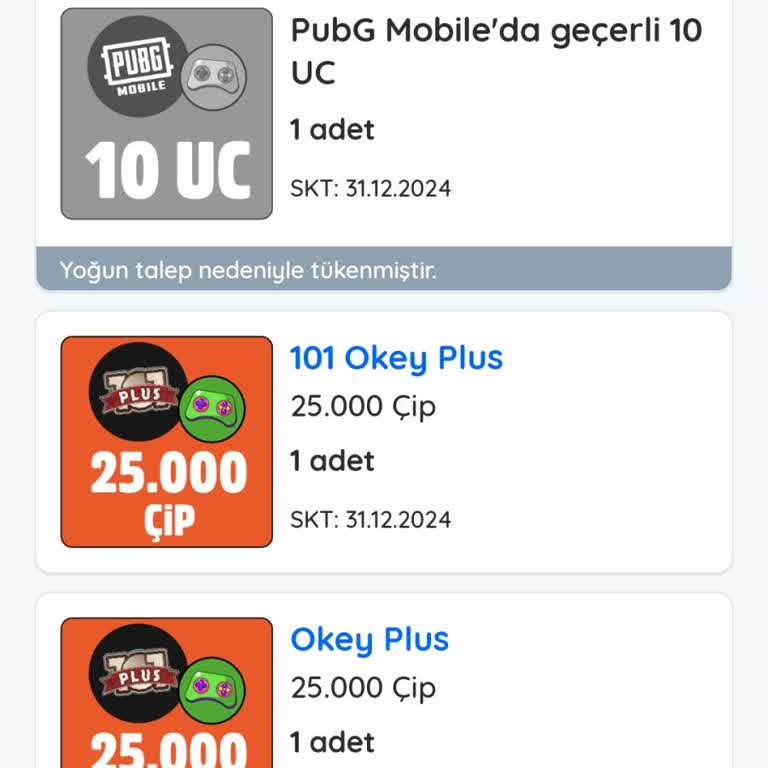 KazandıRio Kazandirio PUBG Mobile 10 Uc Yoğun Talep Nedeniyle Tükenmiş Sorunu