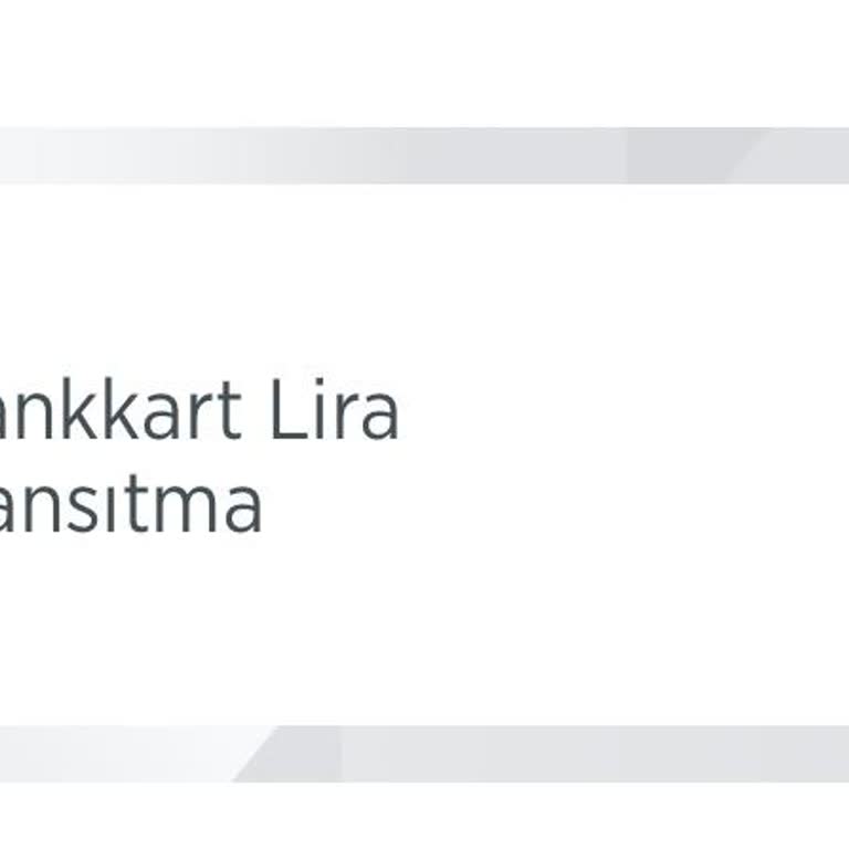 Ziraat Bankası Eksi Bankkart Lira Borç Yansıtma