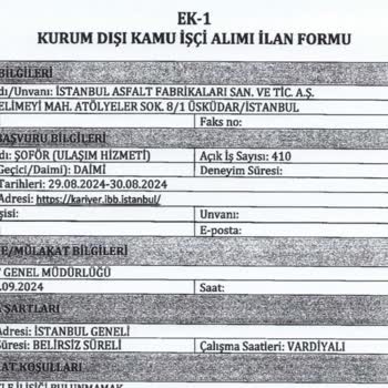İstanbul Büyükşehir Belediyesi İstanbul Başakşehir Belediye İş İlanına Başvuramıyorum