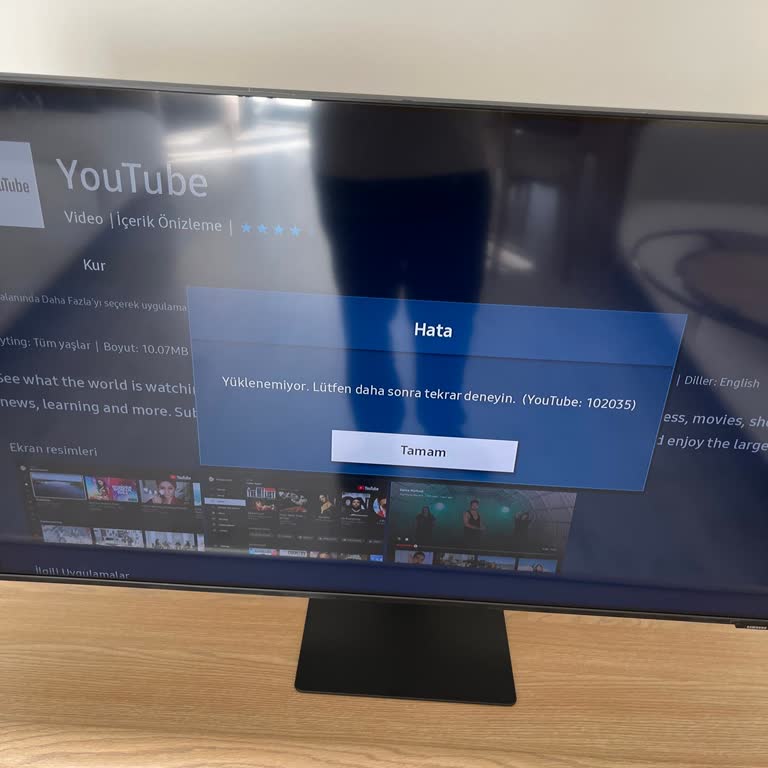 Samsung Akıllı Televizyon Uygulama Yüklenmeme