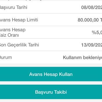 Garanti Bankası Avans Hesap