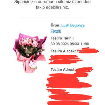 Taze Çiçek (tazecicek.com) Taze Çiçekte Satılan Üründen Farklı Çiçek Gönderiliyor