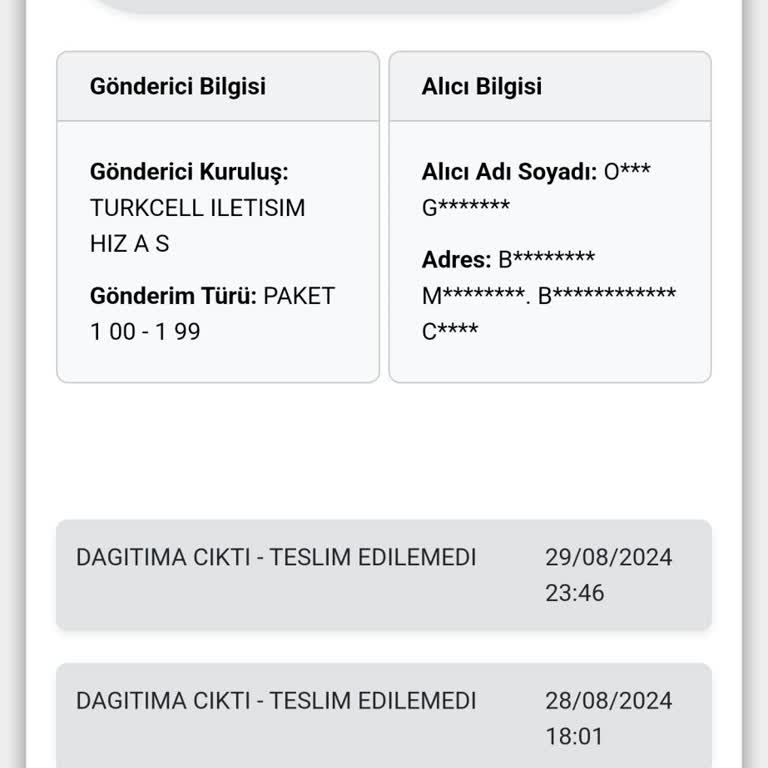 Kuryenet Maltepe Siparişimi Getirmiyor!