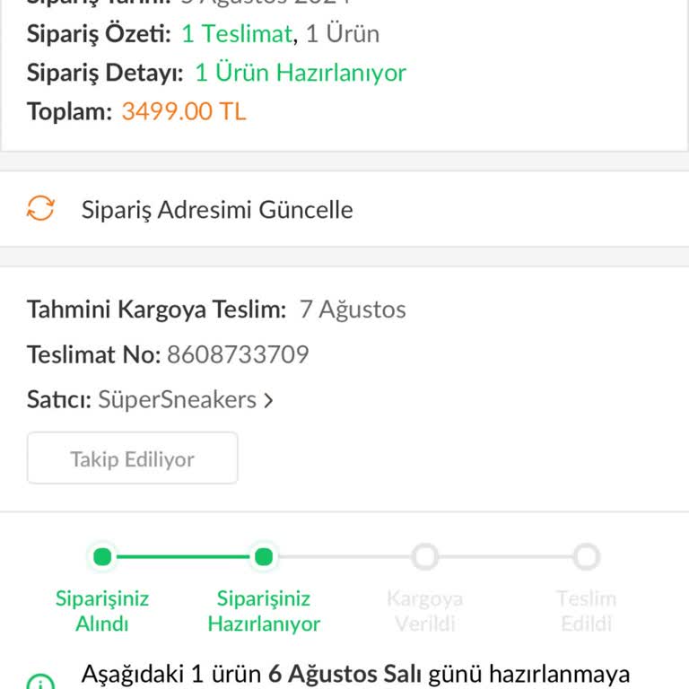 Trendyol Ayakkabı Hala Gönderilmedi