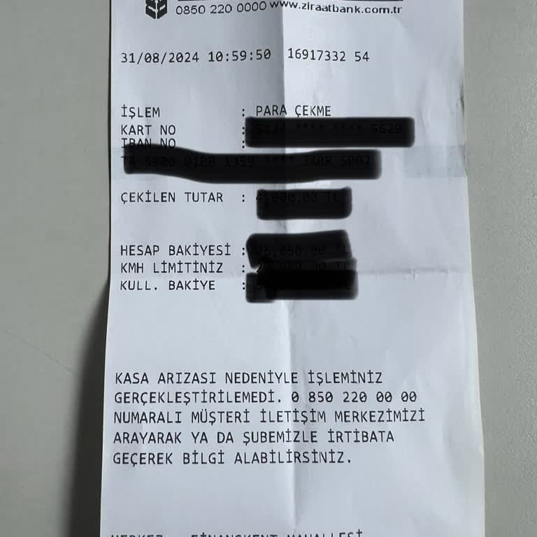 Ziraat Bankası ATM Arızası Nedeniyle Hesaptan Para Çekilmesi Ve Mağduriyet