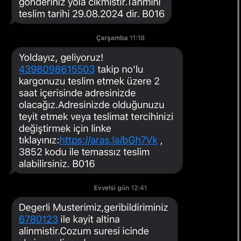 Aras Kargo Siparişim Üzerine Çöktü