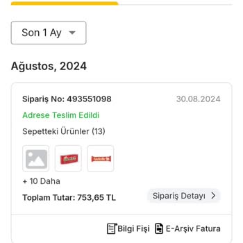 Migros Hemen'den Bilgilendirme İstiyorum