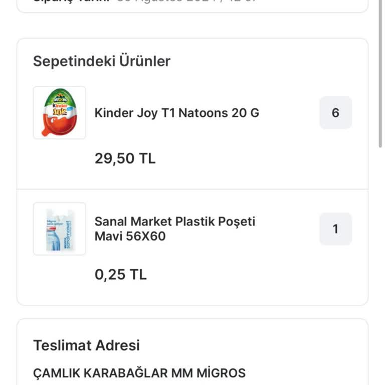 Migros'un Haksız Sipariş İptali