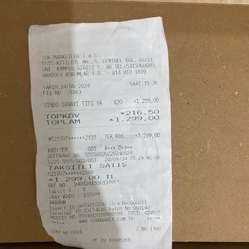 Sinbo İade Onay Formu Şok Market