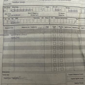 Torbalı Bosch Servisi Özensiz Teslimat