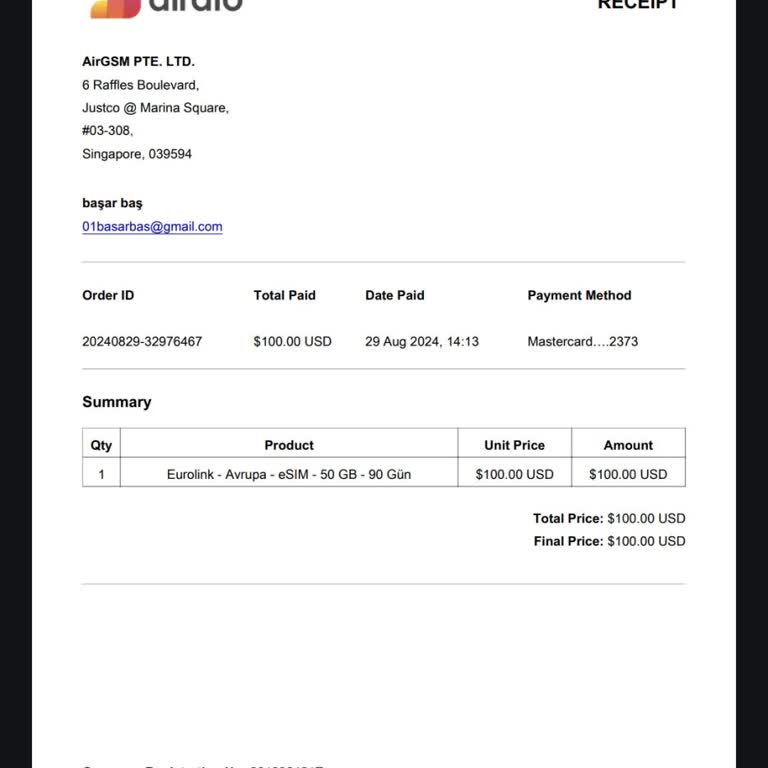 Airalo Destek Hiç Yok