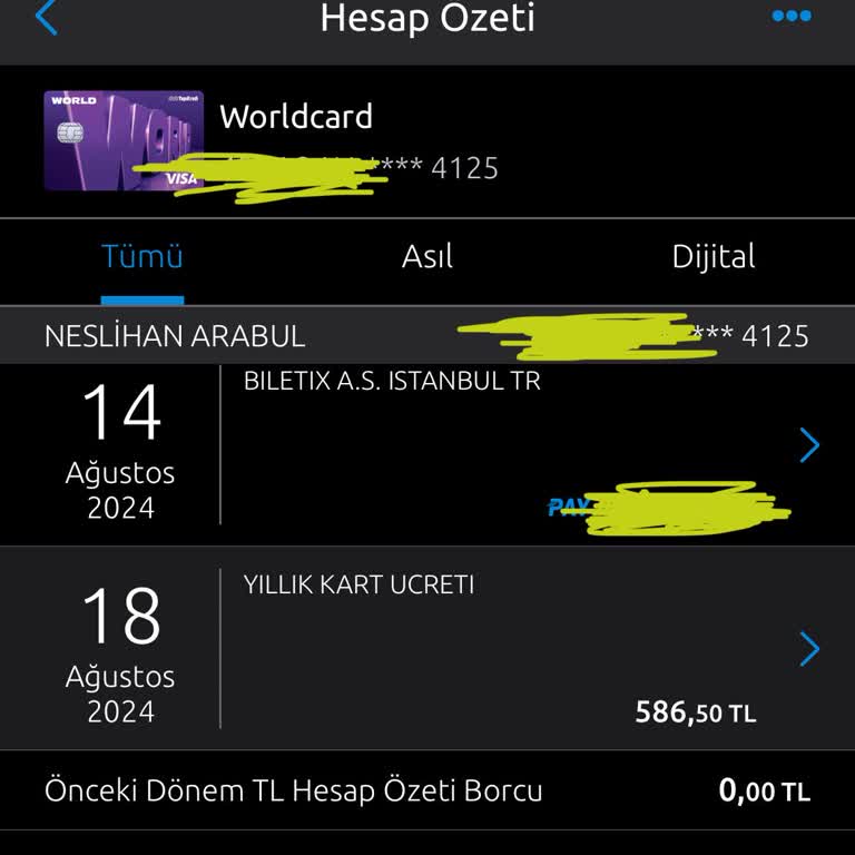 Yapı Kredi Kartı İçin Haksız Yere 586 TL Yıllık Aidat Bedeli İstenmesi