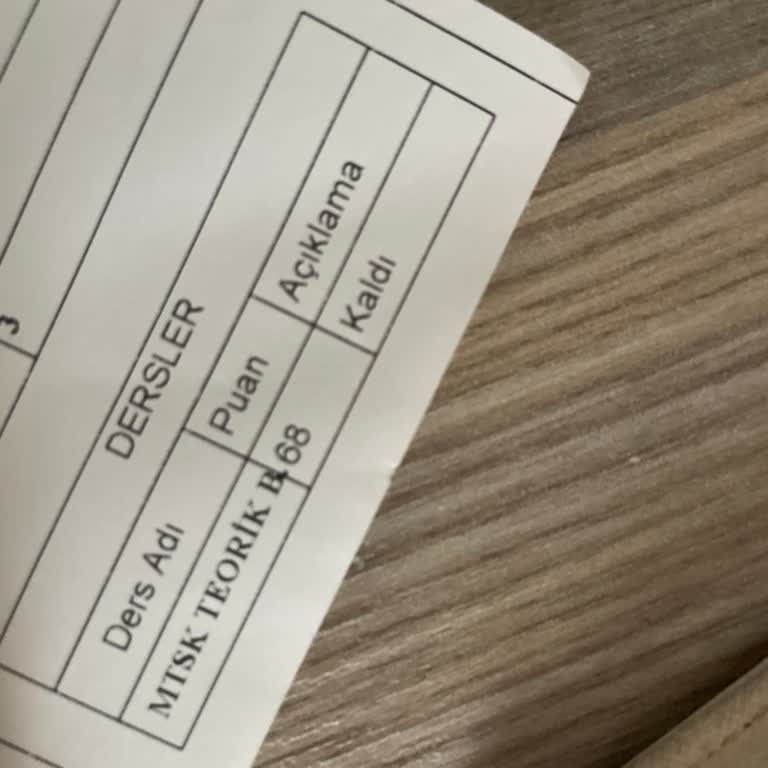 Milli Eğitim Bakanlığı Ehliyet Teorik Sınavdan 68 İle Kaldım