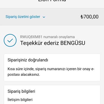 Lion Forma (Lionformaa) Aldığım Formalar Gelmedi Ve İletişim Kuramıyorum!
