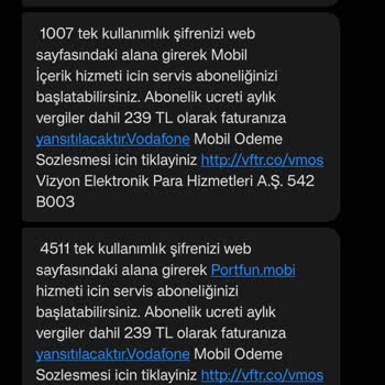 Vodafone Hattımdan Bilgim Dışında Oyun İndirimi ve Ücret Kesintisi