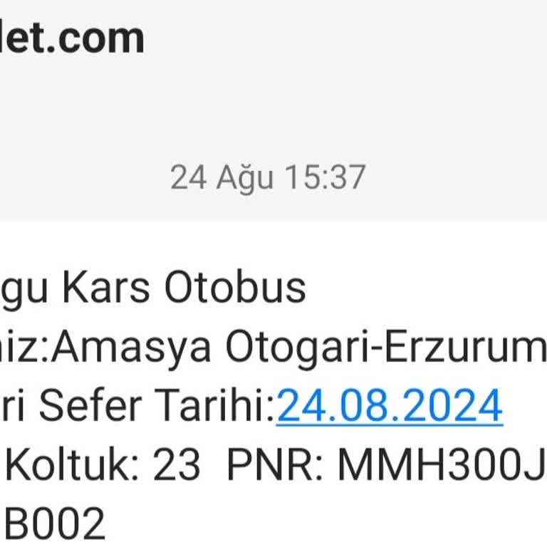 Öz Doğu Kars Turizm Otobüs Gelmedi Biletim Yandı
