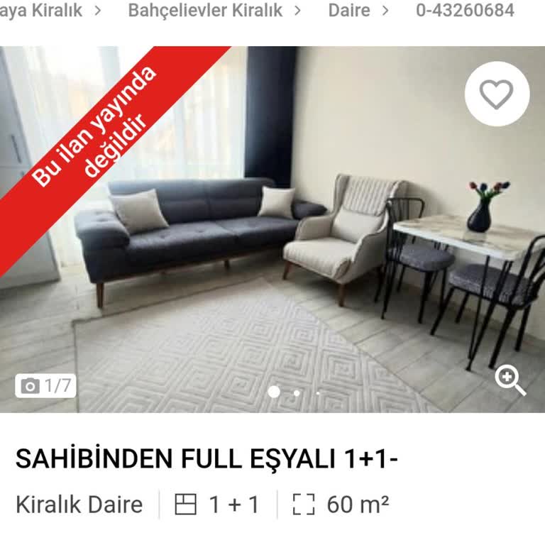 Hepsiemlak Kapora İsteyen Kiralık Ev İlanları