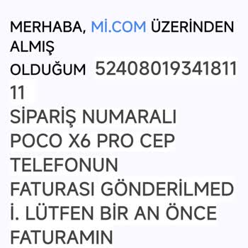 Poco Cep Telefonları Poca X6 Pro Fatura