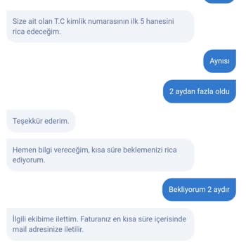 Obilet 2 Aydır Tarafıma Fatura Göndermedi