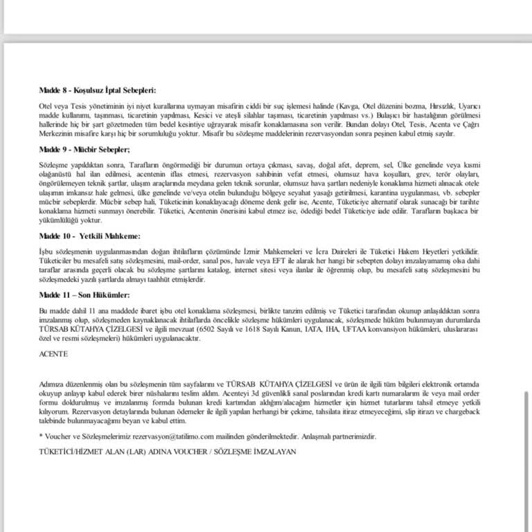 Tatilimo.com Rezervasyon Ve Hizmette Büyük Hayal Kırıklığı