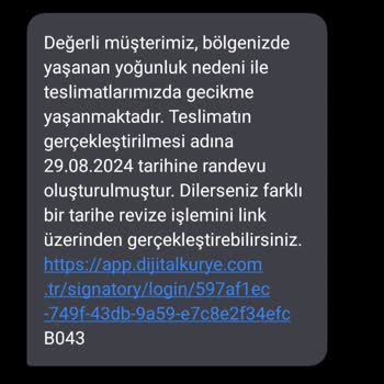Dijital Kurye 26.08.2024 Tarihine Sipariş Verdiğim Hattım Hala Gelmiyor
