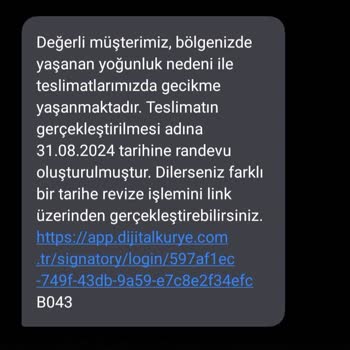 Dijital Kurye 26.08.2024 Tarihine Sipariş Verdiğim Hattım Hala Gelmiyor