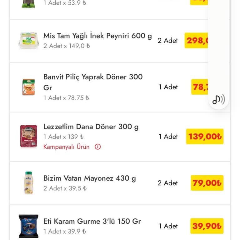 Cepte Şok 5 Sipariş 5 Ten Fazla Eksik Ürün